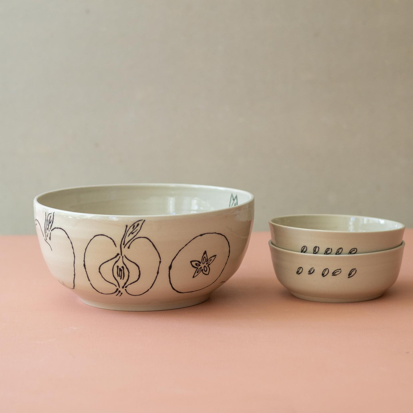 Saladbowl Set "Ode to the Apple" Limited Edition w/ Milena Bassen x KimCeramics