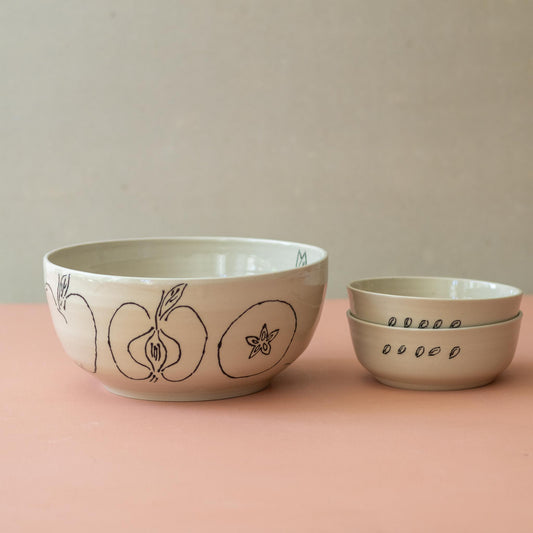 Saladbowl Set "Ode to the Apple" Limited Edition w/ Milena Bassen x KimCeramics